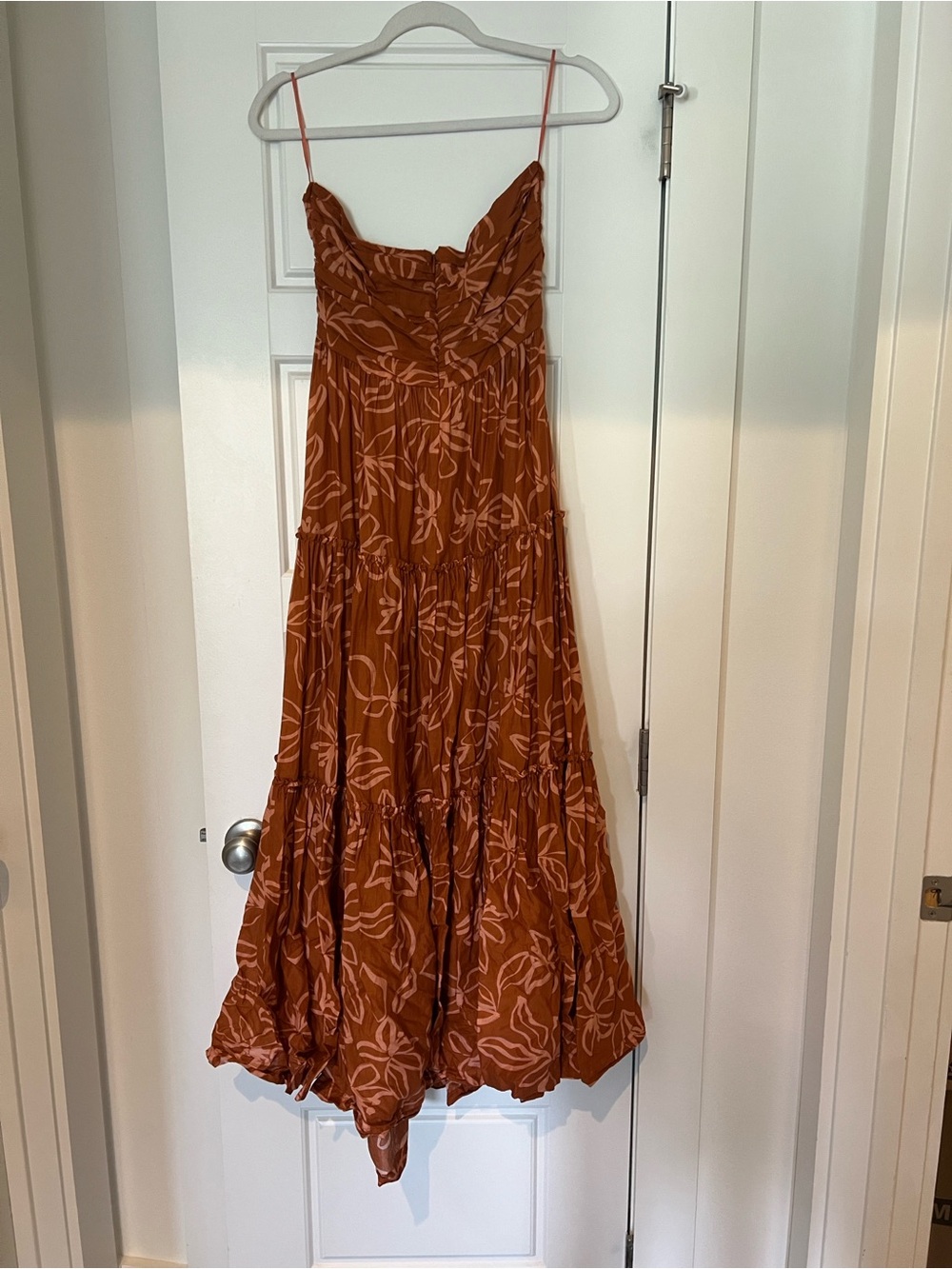bec + bridge Rust-Brown Floral Print Maxi Dress - Picture 3 of 3